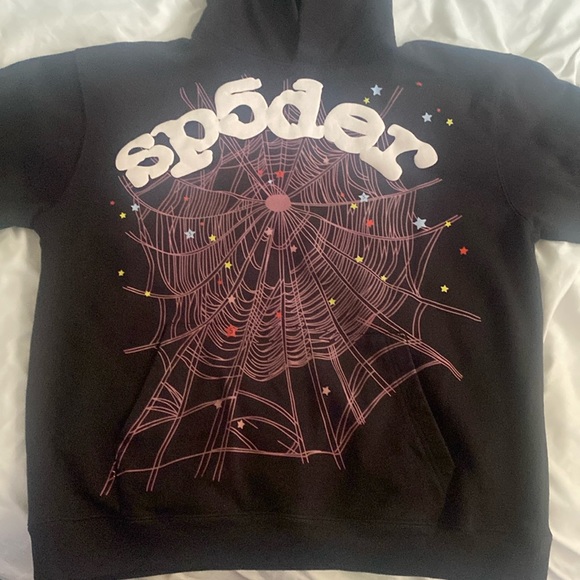 Black sp5der hoodie size L